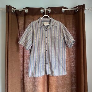 Vintage The Territory Ahead 100% Cotton Striped Button Down Collared Shirt